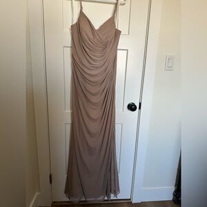 Azazie Tan Maxi Dress